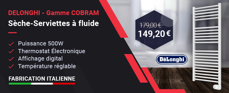 Delonghi- Seche -serviettes à fluide COBRAM 1500 W